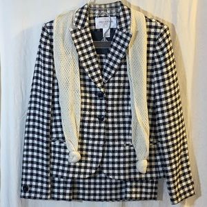 Vintage Buffalo Check Skirt Suit. 2 Piece Suit. Jones New York Suit. Size 6